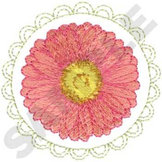 Picture of Gerbera Daisy Machine Embroidery Design