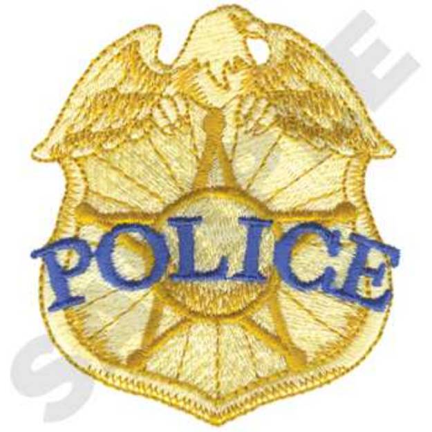 Picture of Police Machine Embroidery Design