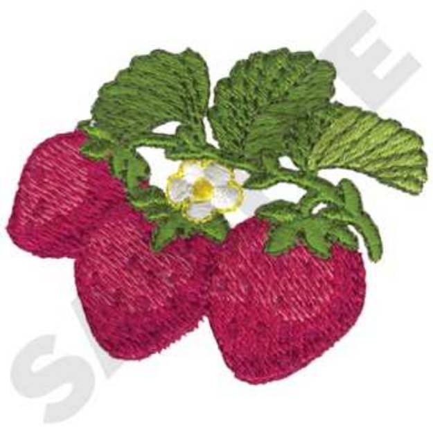 Picture of Strawberries Machine Embroidery Design