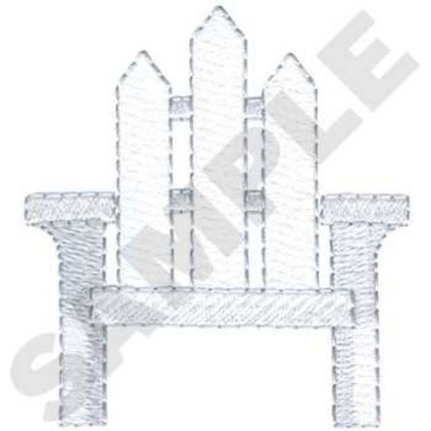 Picture of Garden Bench Machine Embroidery Design