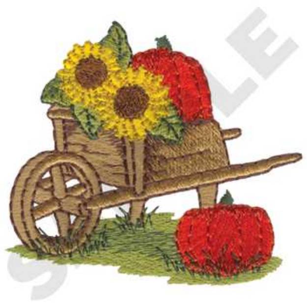 Picture of Wheelbarrow Machine Embroidery Design