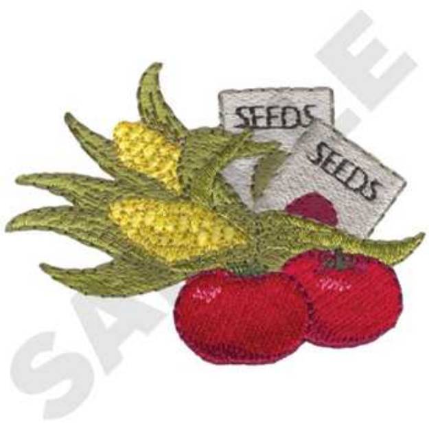 Picture of Veggies Machine Embroidery Design