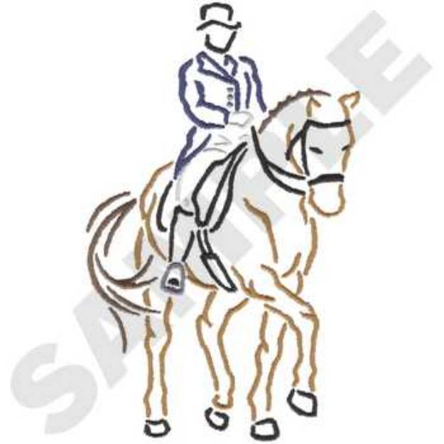 Picture of Dressage Outline Machine Embroidery Design