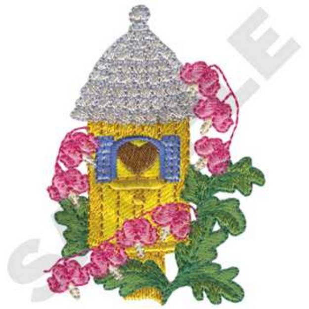 Picture of Spring Birdhouse Machine Embroidery Design