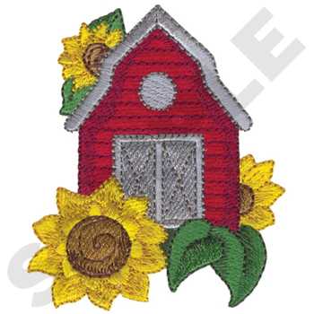 Fall Birdhouse Machine Embroidery Design
