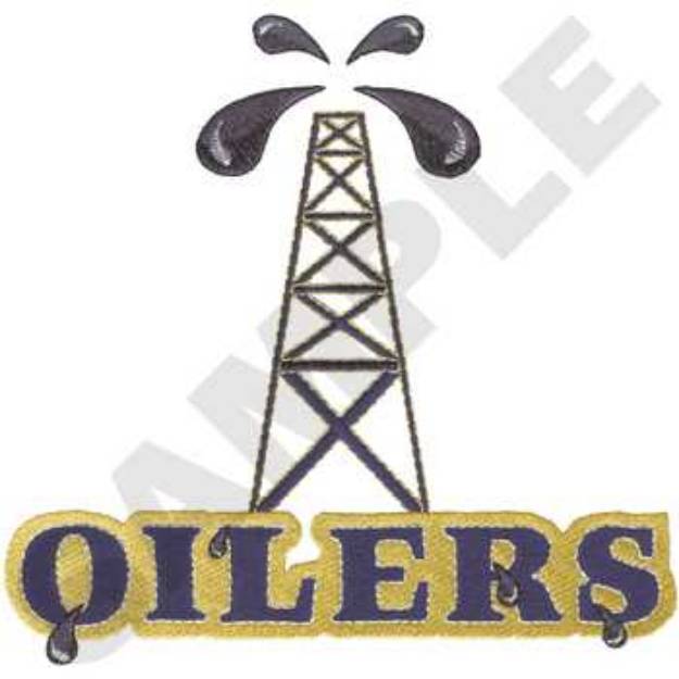 Picture of Oilers Machine Embroidery Design