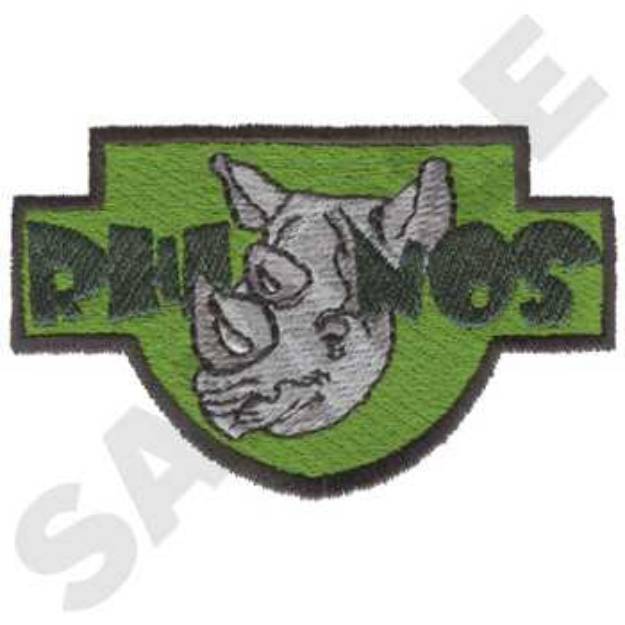 Picture of Rhinos Machine Embroidery Design