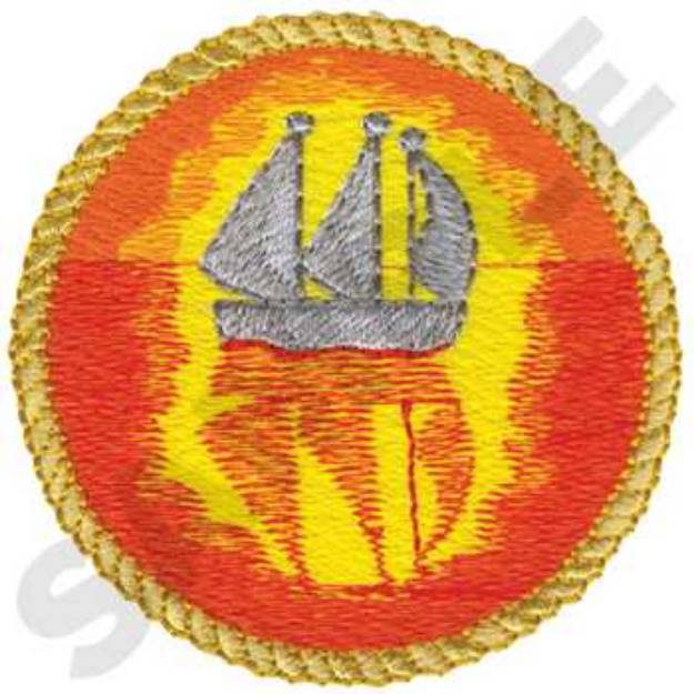 Picture of Sunset Scene Machine Embroidery Design