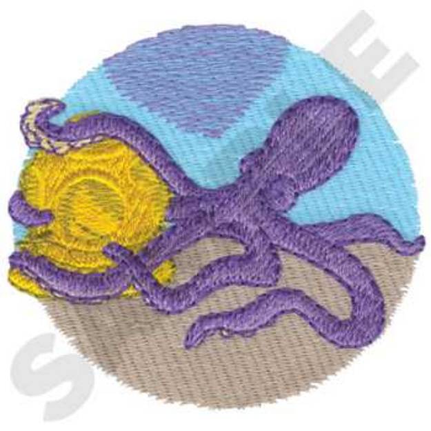 Picture of Octopus and Helmet Machine Embroidery Design