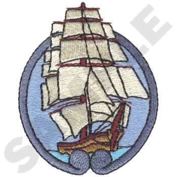 Clipper Ship Machine Embroidery Design