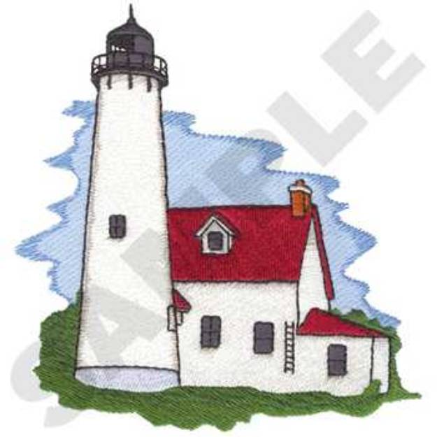 Picture of Point Iroquois Lighthouse Machine Embroidery Design