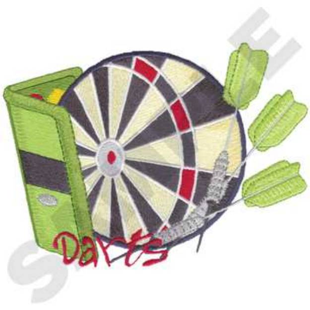 Picture of Darts Logo Machine Embroidery Design