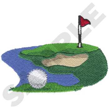 Golf Scene Machine Embroidery Design