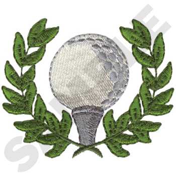 Golf Ball Logo Machine Embroidery Design