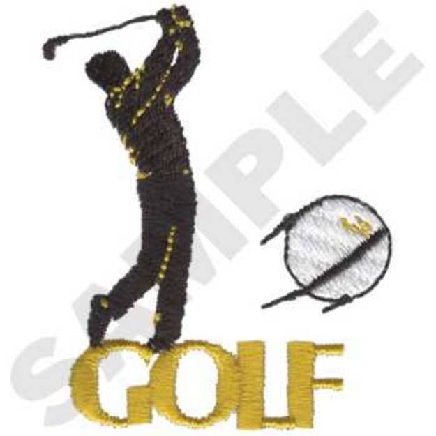 Picture of Golf Logo Machine Embroidery Design