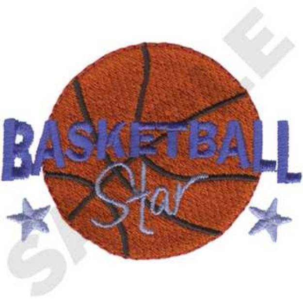 Picture of Basketball Star Machine Embroidery Design