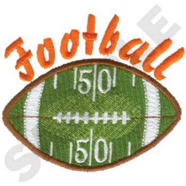 Picture of Football Machine Embroidery Design