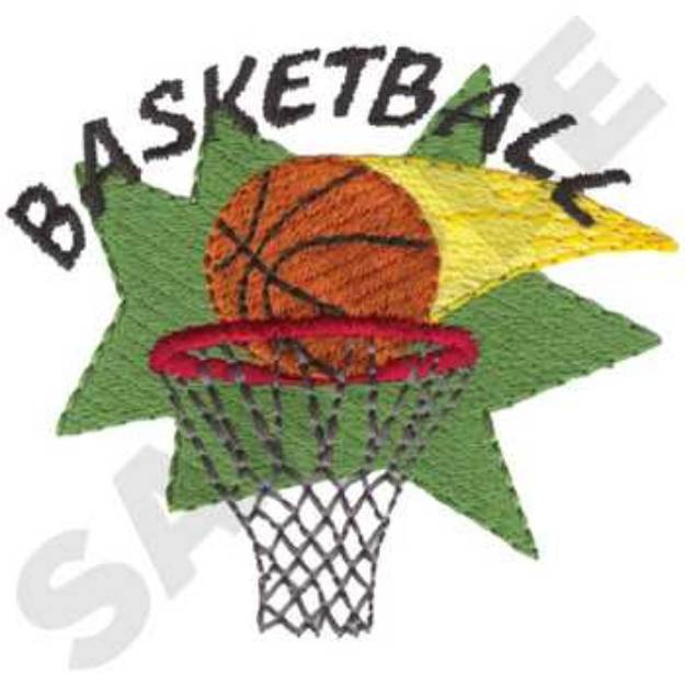 Picture of Basketball logo Machine Embroidery Design