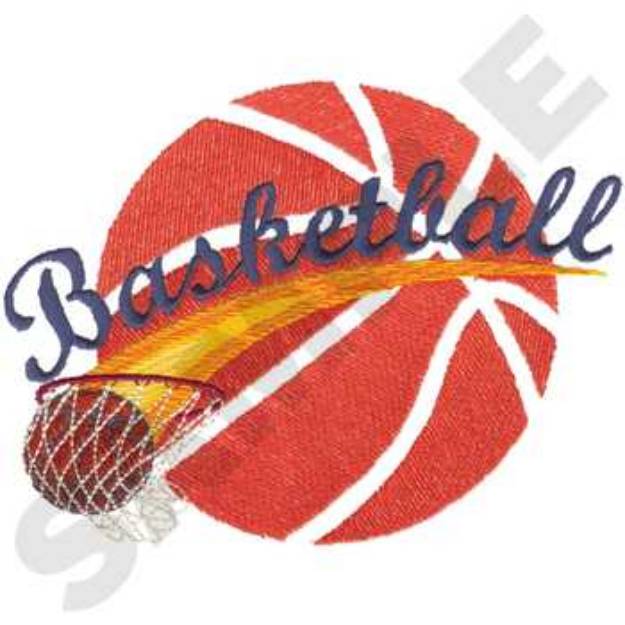 Picture of Basketball Logo Machine Embroidery Design