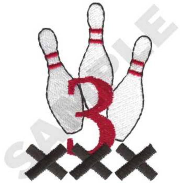 Picture of Bowling Turkey Machine Embroidery Design