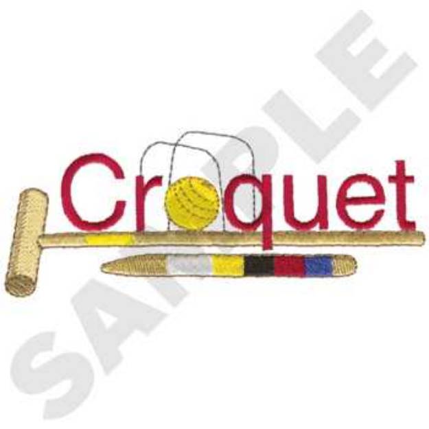 Picture of Croquet Game Machine Embroidery Design