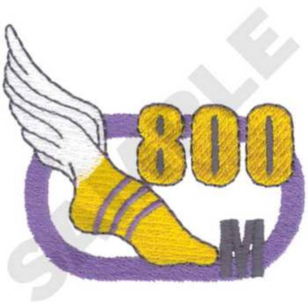 Picture of 800 Meter Race Machine Embroidery Design