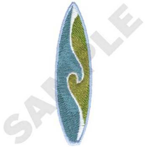 Picture of Surfboard Machine Embroidery Design