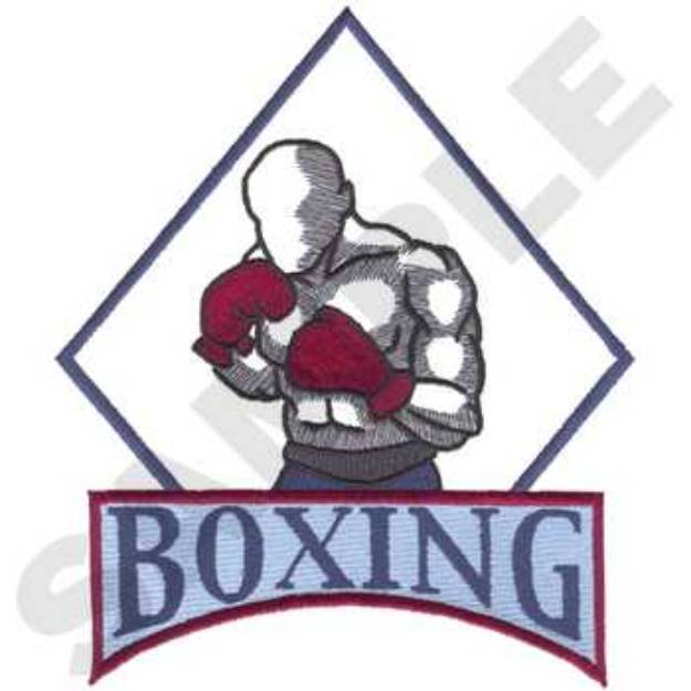 Picture of Boxing Diamond Machine Embroidery Design