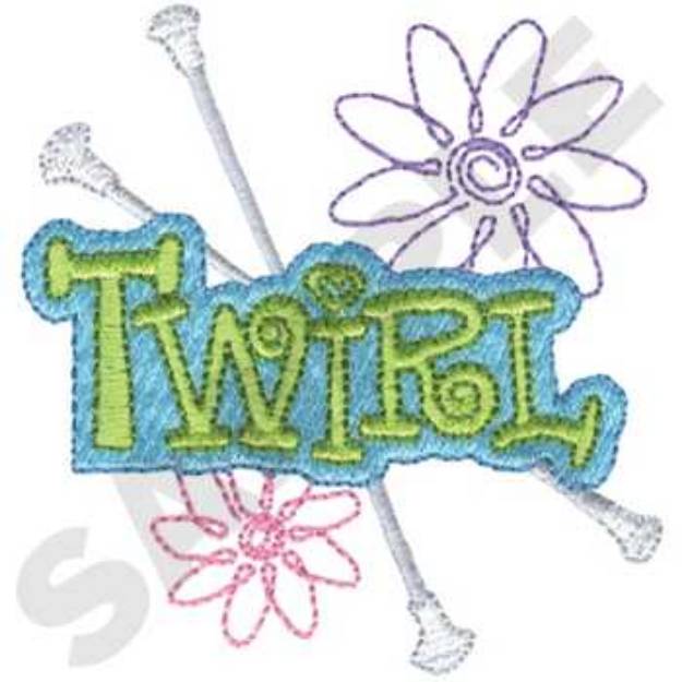 Picture of Twirling Machine Embroidery Design