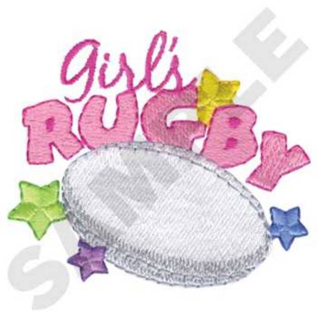 Picture of Girls Rugby Machine Embroidery Design