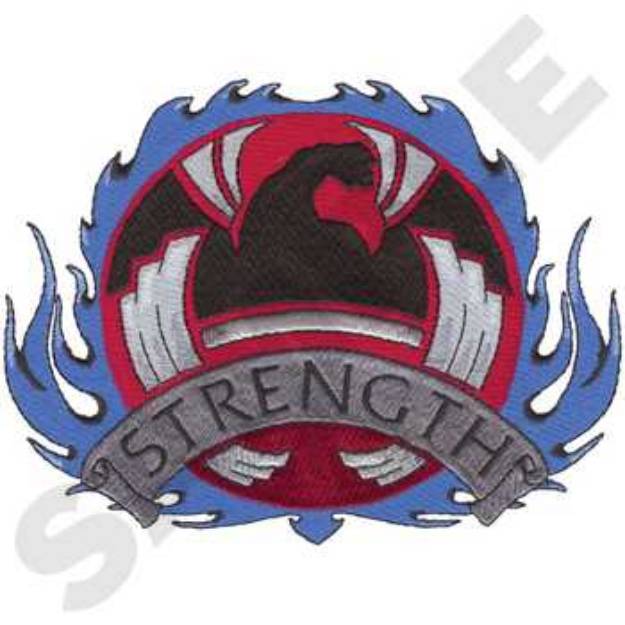 Picture of Weightlifting Logo Machine Embroidery Design