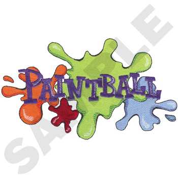 Paintball Machine Embroidery Design