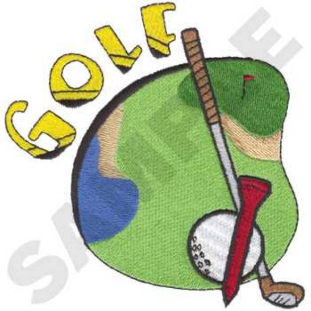 Picture of Golf scene Machine Embroidery Design