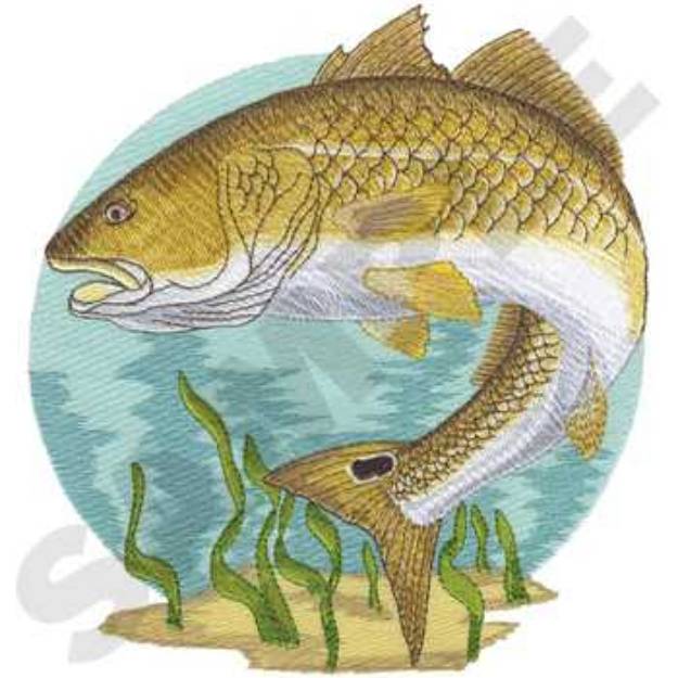 Picture of Redfish Machine Embroidery Design