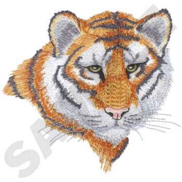 Picture of Tiger Head Machine Embroidery Design