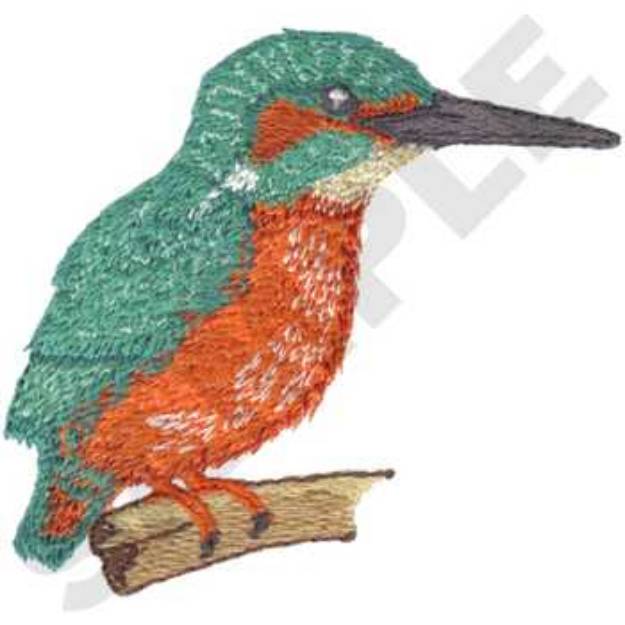 Picture of European Kingfisher Machine Embroidery Design