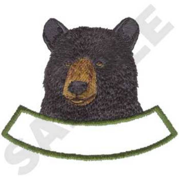 Picture of Black Bear Name Drop Machine Embroidery Design