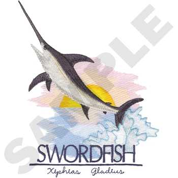 Swordfish Machine Embroidery Design