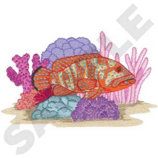 Picture of Grouper Machine Embroidery Design