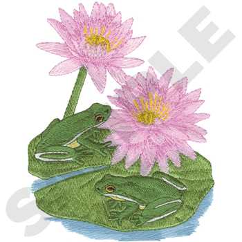 Tree Frogs Machine Embroidery Design