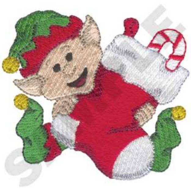 Picture of Christmas Elf Machine Embroidery Design