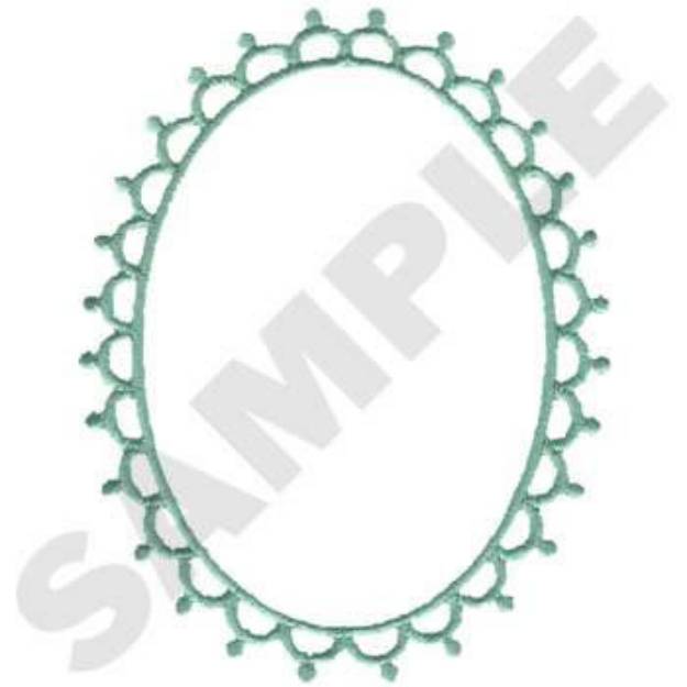 Picture of Oval Border Machine Embroidery Design