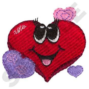 Smiling Hearts Machine Embroidery Design