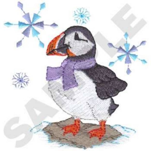 Picture of Puffin Seabird Machine Embroidery Design