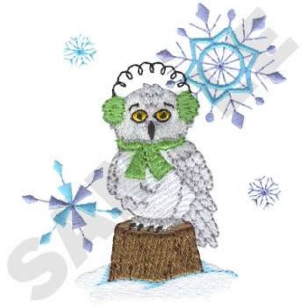 Picture of Snowy Owl Machine Embroidery Design