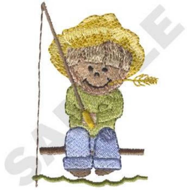 Picture of Little Fisherman Machine Embroidery Design