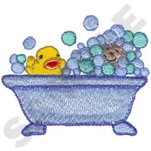 Picture of Bathtub Boy Machine Embroidery Design