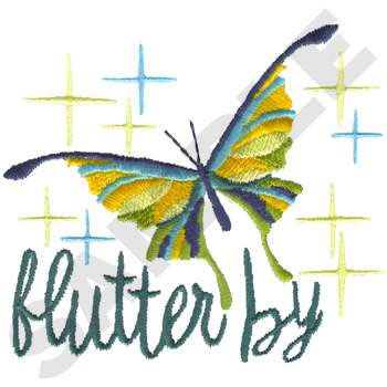 Flutterby Machine Embroidery Design