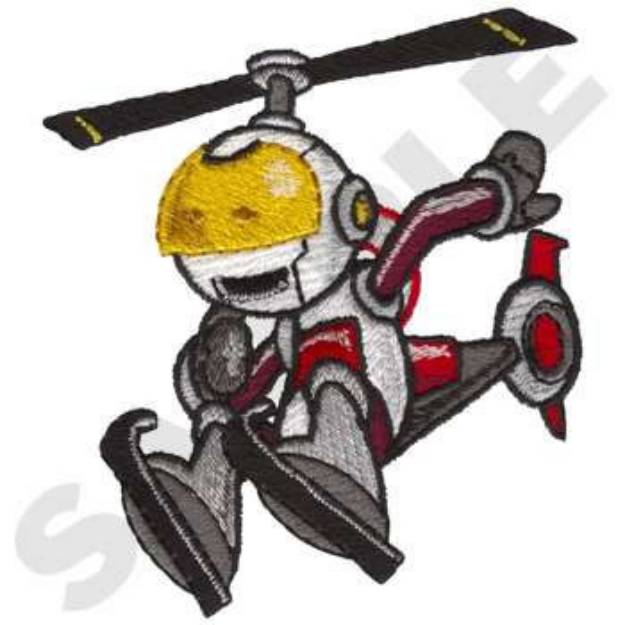 Picture of Copter-Bot Machine Embroidery Design