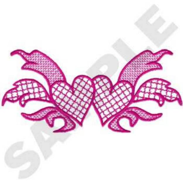 Picture of FSL Hearts Machine Embroidery Design